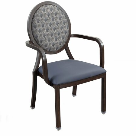 MEDACURE Rounded Navy Stain-Resistant Dining Room Chair for Seniors & Homecare MC-DCA250B